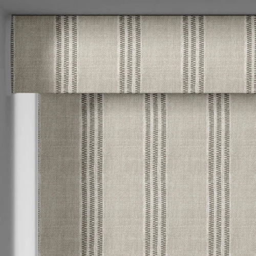 Single Cell Roller Blind with Grey Stripes