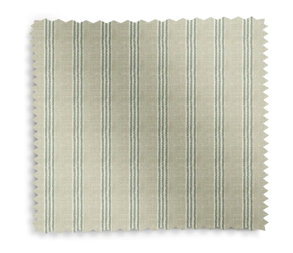 Sage green striped roller blinds