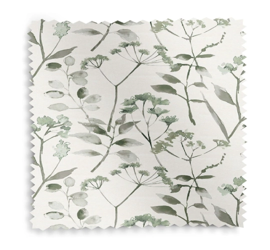 Green Floral Roller Blind