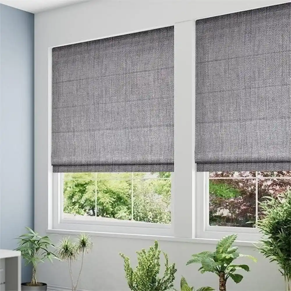 Luxury Roman window blinds with blackout lining – Dubai apartment